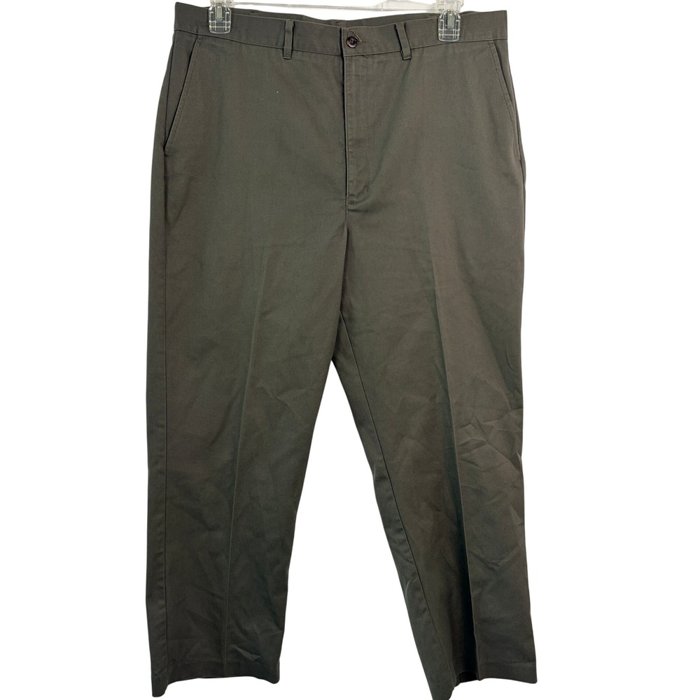 David Taylor Chino Pants 38x29 Olive Green Excellent